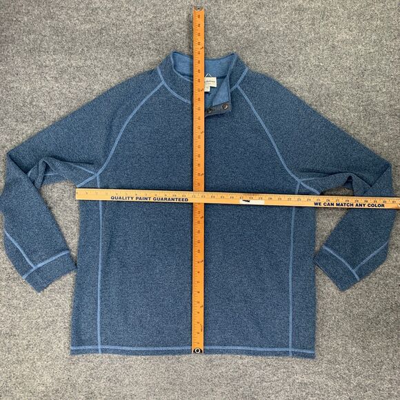 Tommy Bahama Sweater Mens XL Extra Large Cadet Copen Blue Reversible Snap Button - Picture 5 of 12
